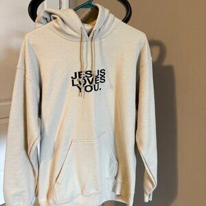 Jesus Loves You Sweatshirt Size M Unisex Hoodie